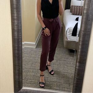 Express XXSP Women's Burgundy Pull-On Jogger Pants